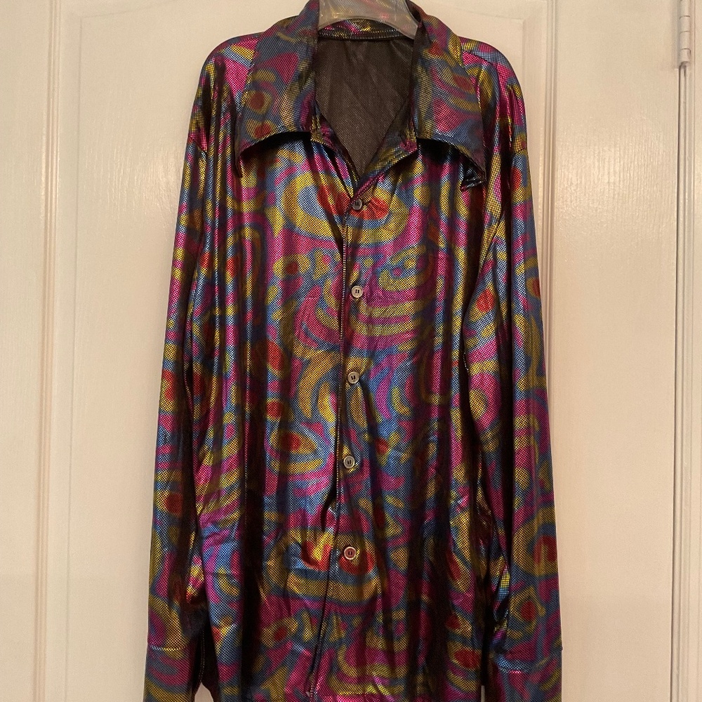 Forum Novelties Inc Multi Color Men’s Shirt Size L “70’s Theme”